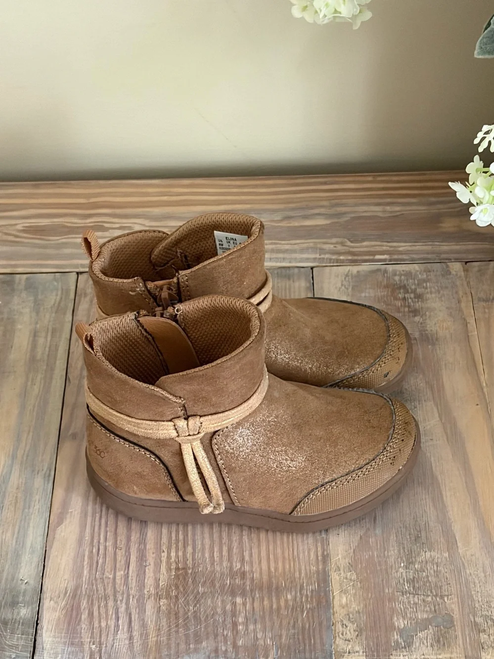Stride Rite Toddler Leather Ankle Zip Booties